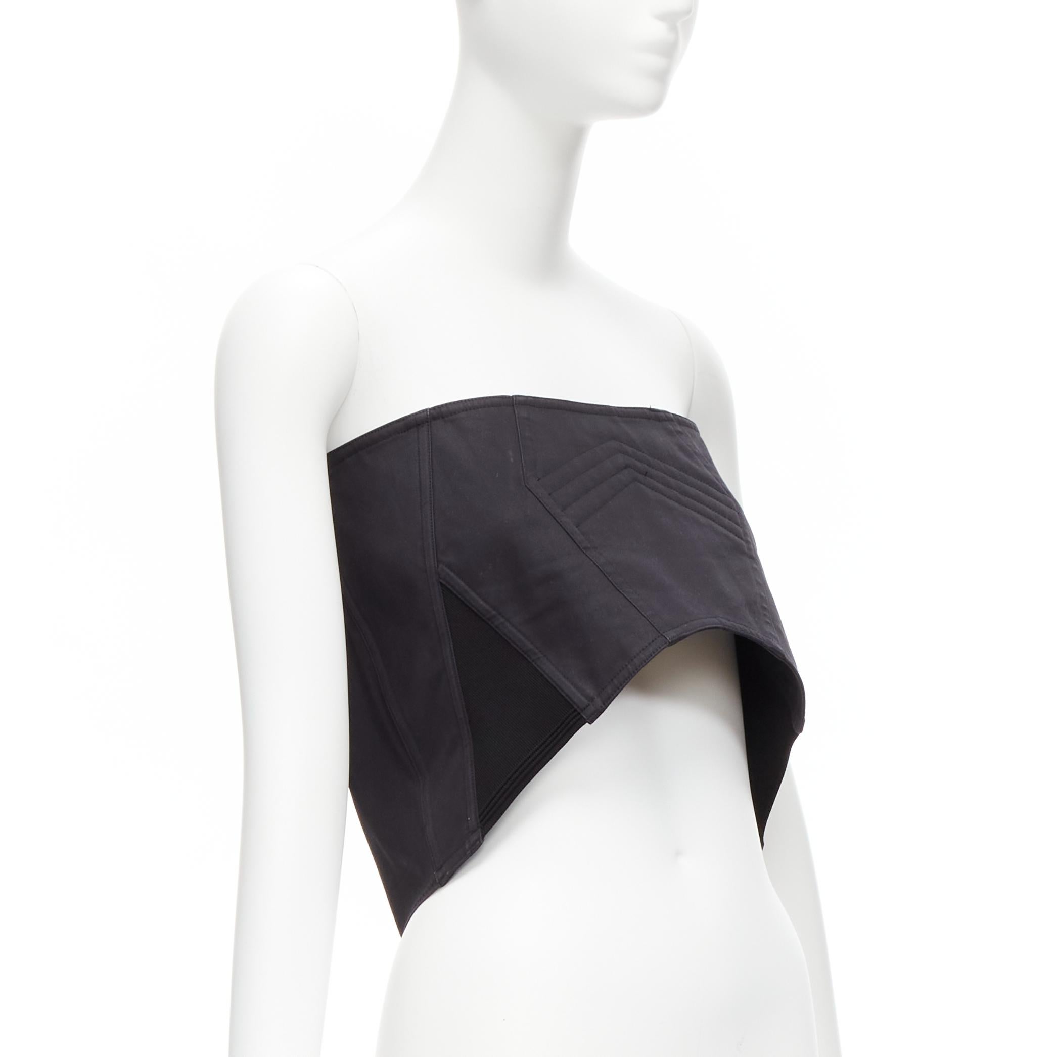 Black JEAN PAUL GAULTIER FEMME Vintage black 3D corset bustier cropped top IT40 S