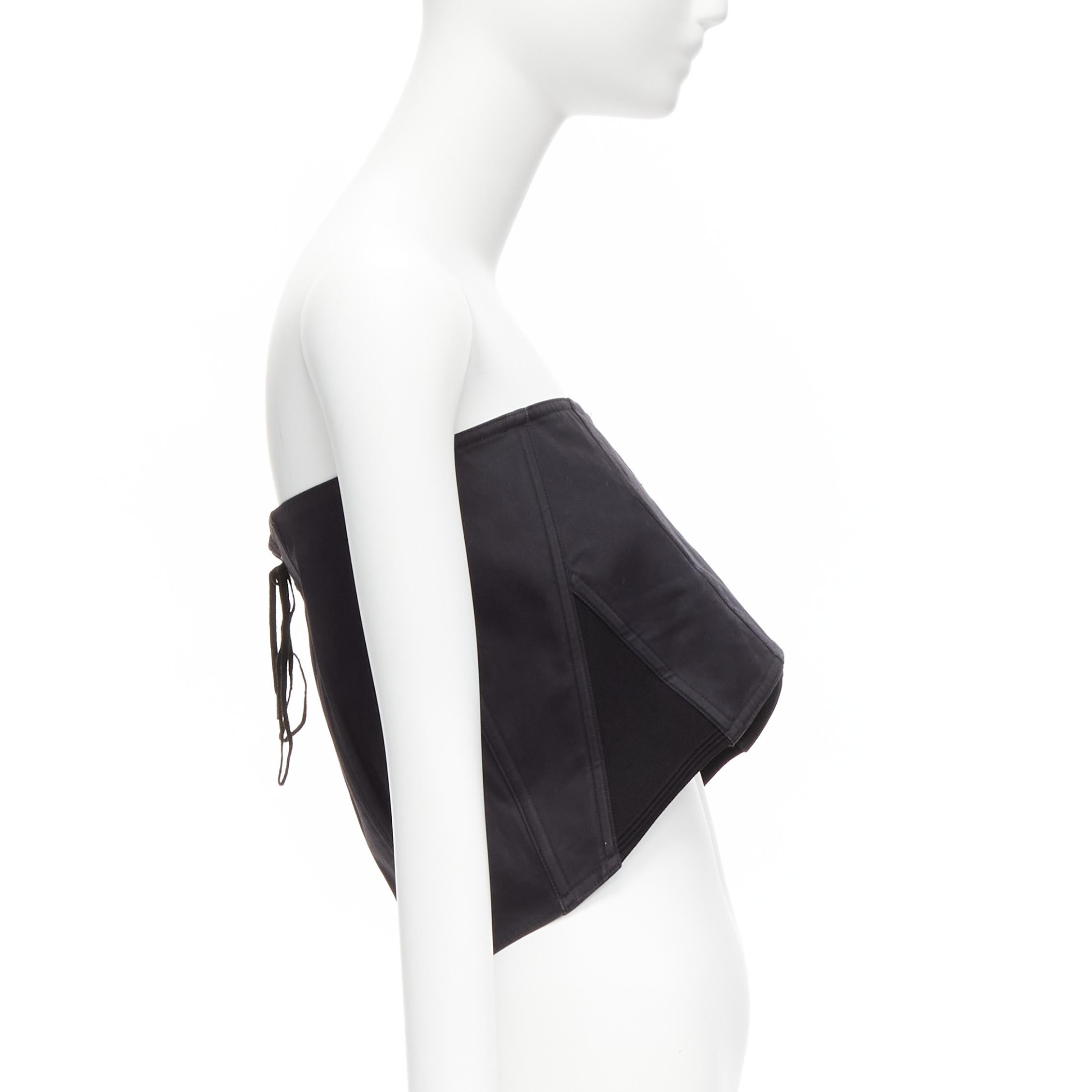 JEAN PAUL GAULTIER FEMME Vintage black 3D corset bustier cropped top IT40 S In Good Condition In Hong Kong, NT