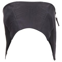 JEAN PAUL GAULTIER FEMME Vintage black 3D corset bustier cropped top IT40 S