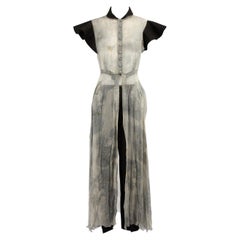 Jean Paul Gaultier FEMME Vintage Sheer Top Pinstripe Trousers Set Size XXL