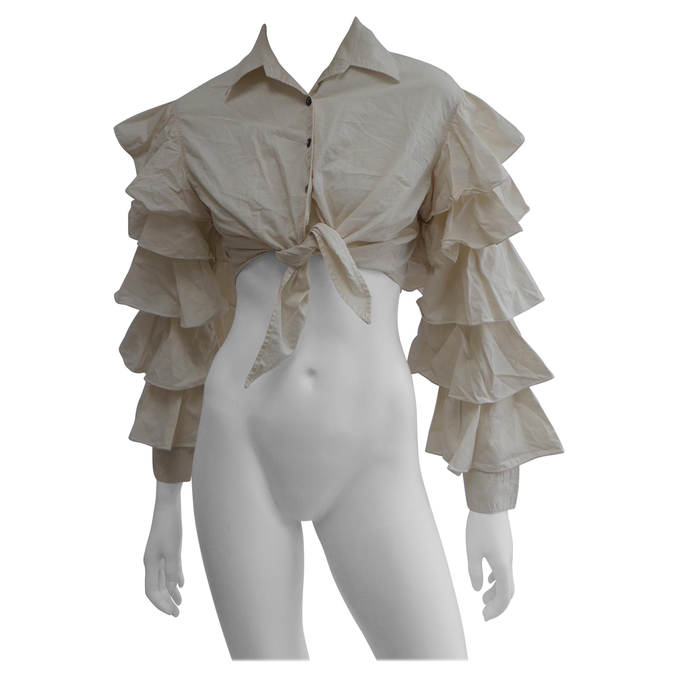 Jean Paul Gaultier Flamenco Style Cropped Shirt