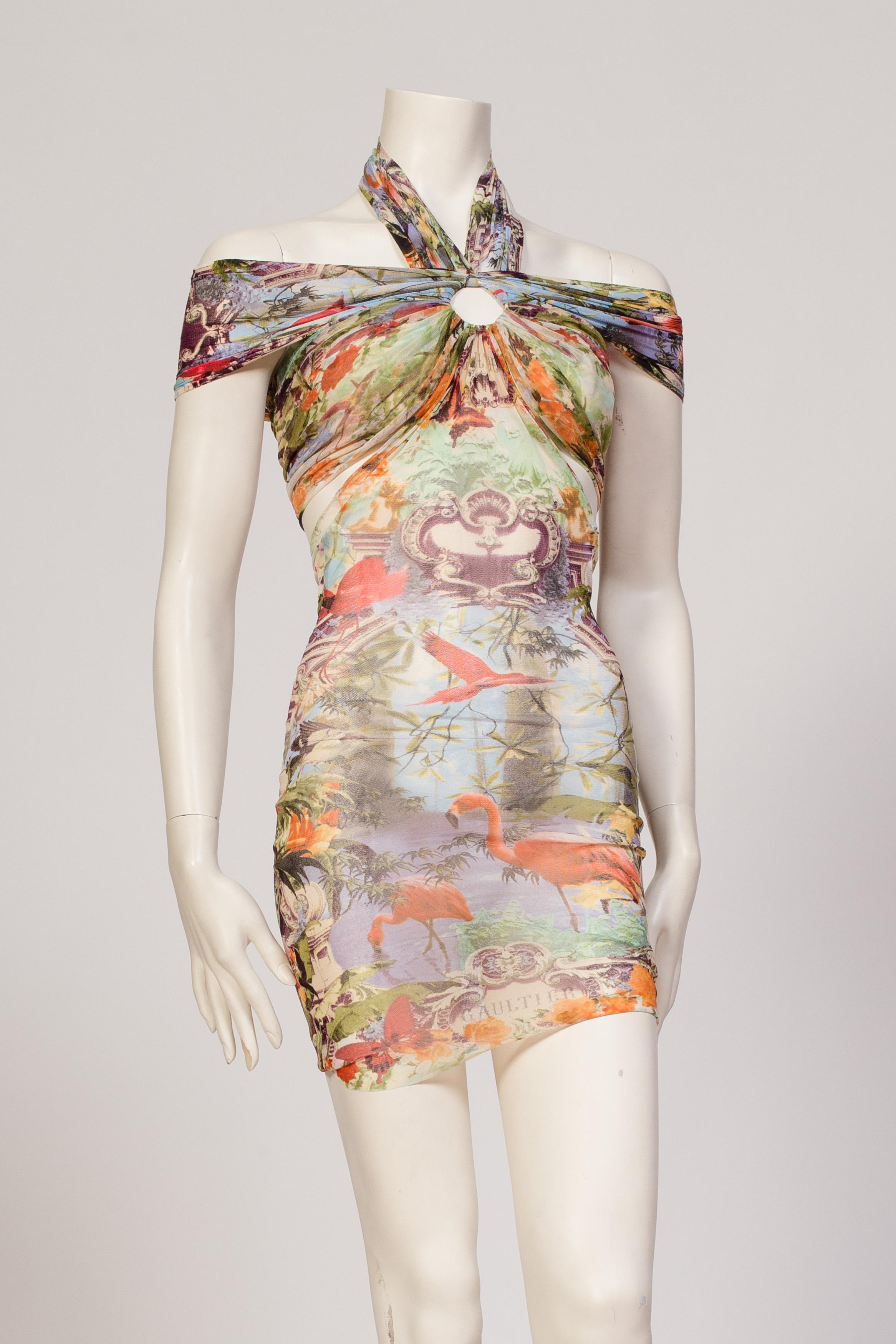 Jean Paul Gaultier Flamingo Print Dress
