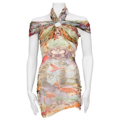 Retro Jean Paul Gaultier Flamingo Print Dress