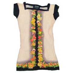 Jean Paul Gaultier Floral Flower Supreme Vintage esh Transparent T-shirt Tee Top