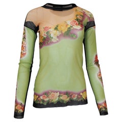 Top in rete floreale di Jean Paul Gaultier, collezione primavera-estate 1999