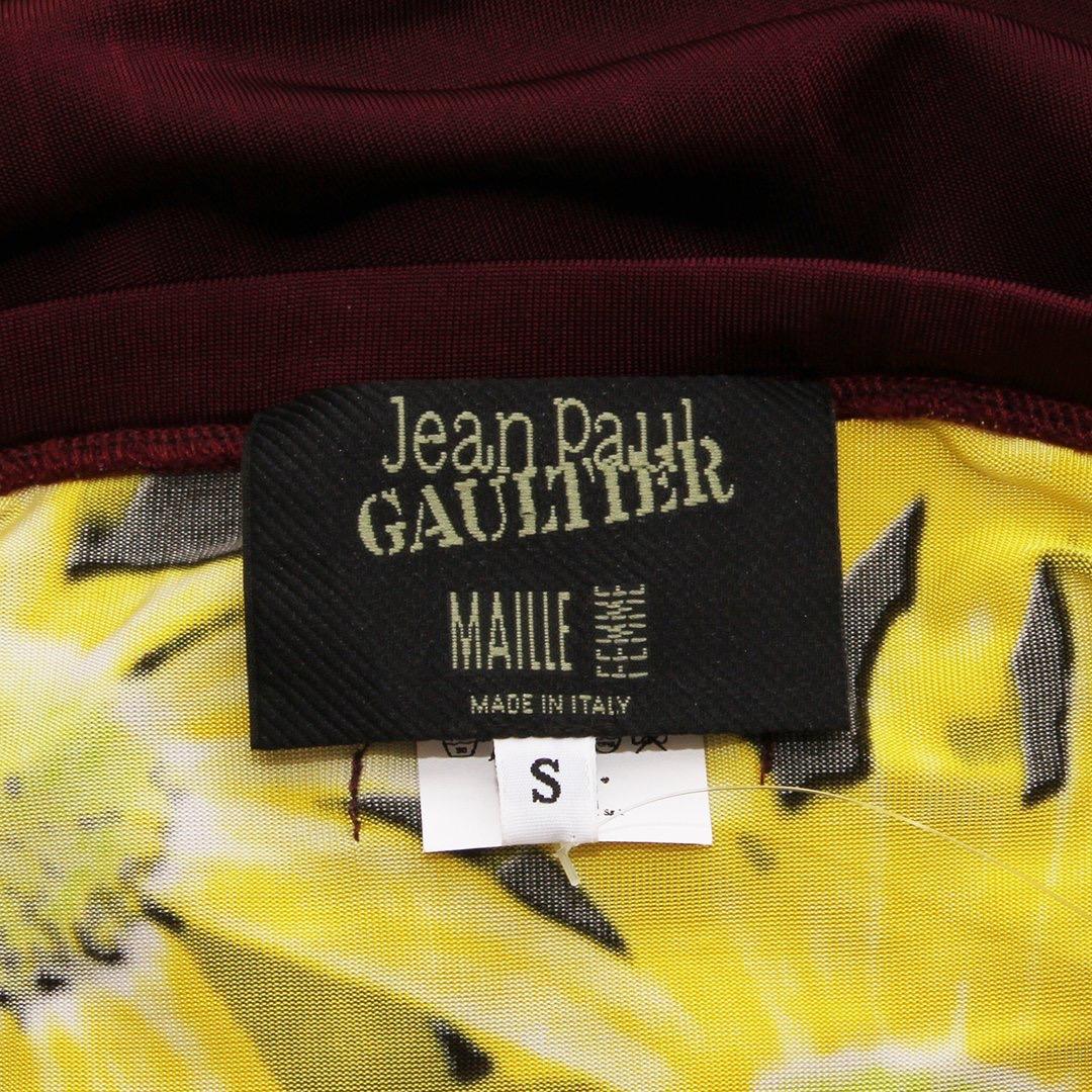 Brown Jean Paul Gaultier Floral Print Maxi Skirt