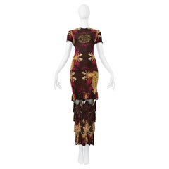 Jean Paul Gaultier Floral Print Top And Skirt With Ruffles & Cutouts