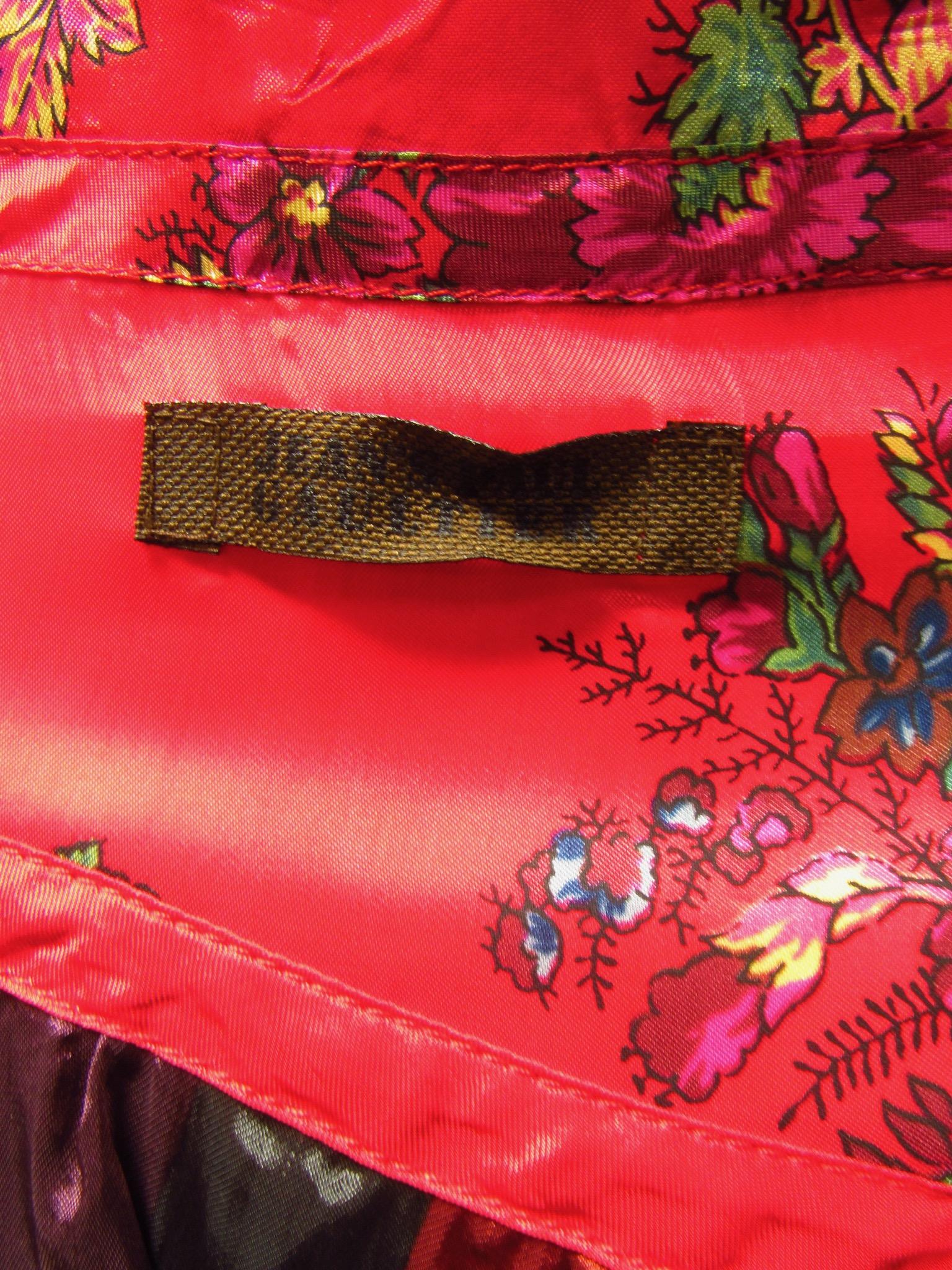 Gonna a pieghe floreale Jean Paul Gaultier Jeans 1