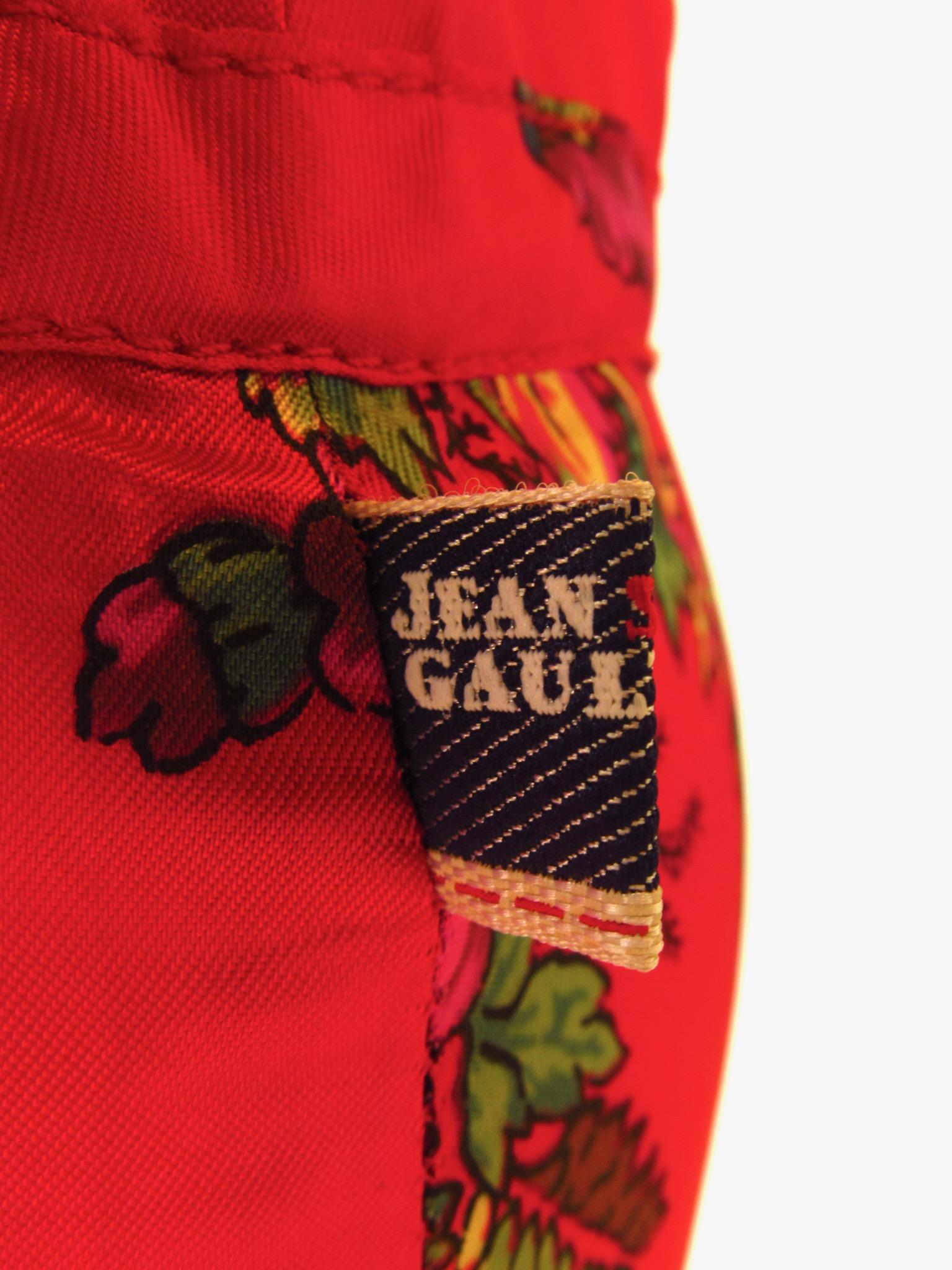 Gonna a pieghe floreale Jean Paul Gaultier Jeans 2