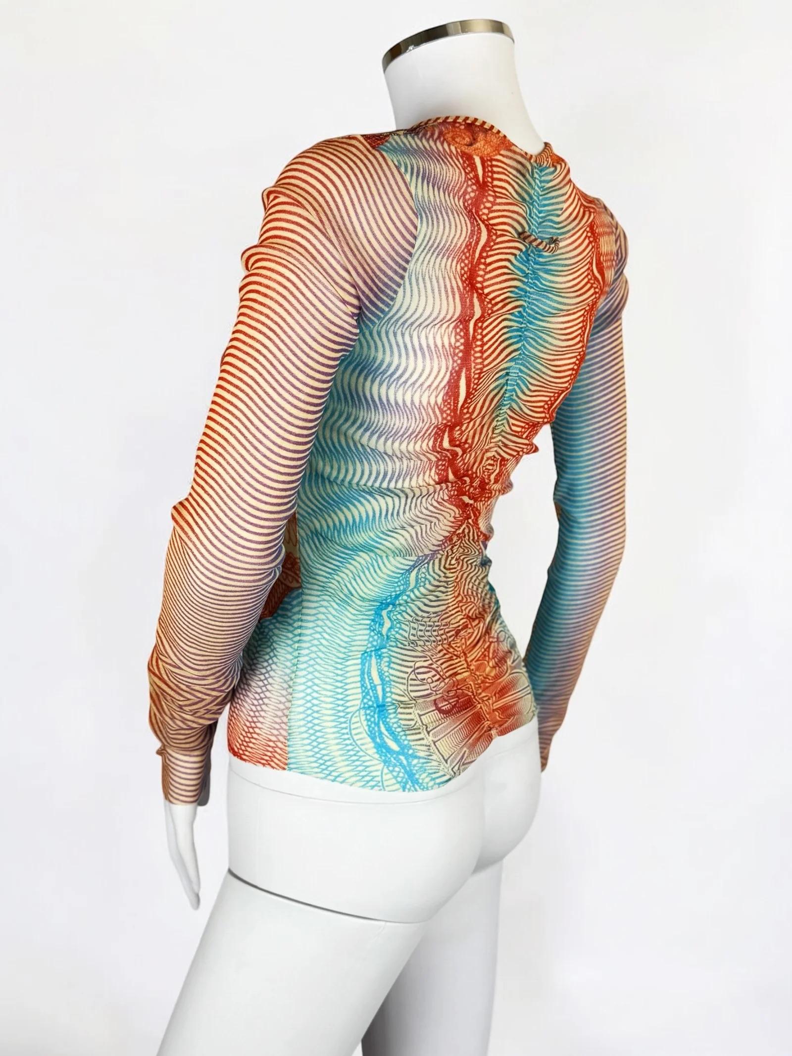 Jean Paul Gaultier Blumen-Korsagen-Netzoberteil, 1990er Jahre im Angebot 2