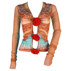 Top en maille à fleurs et corsages Jean Paul Gaultier, années 1990