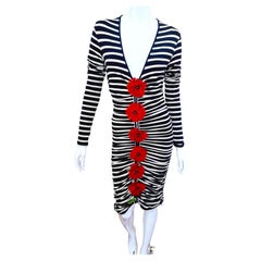 Jean Paul Gaultier Medium Small L Kleid mit Blumenkorsett und Schnürung und offener Vorderseite mit Blumenmuster