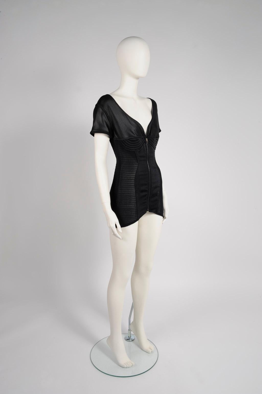 Jean Paul Gaultier For Gibo Sheer Bandage Mini Tunic Dress, Spring-Summer 1987 3