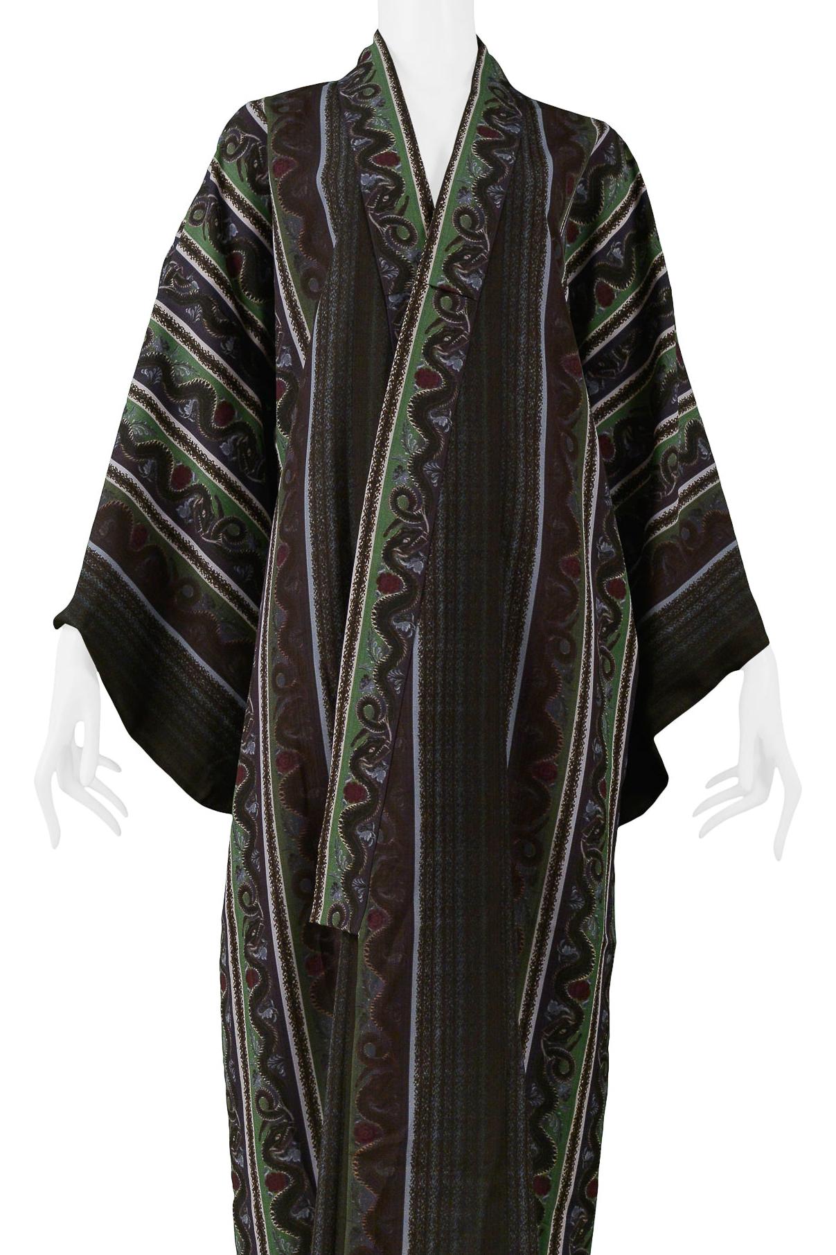Black Jean Paul Gaultier Forest & Serpent Kimono Robe 2002