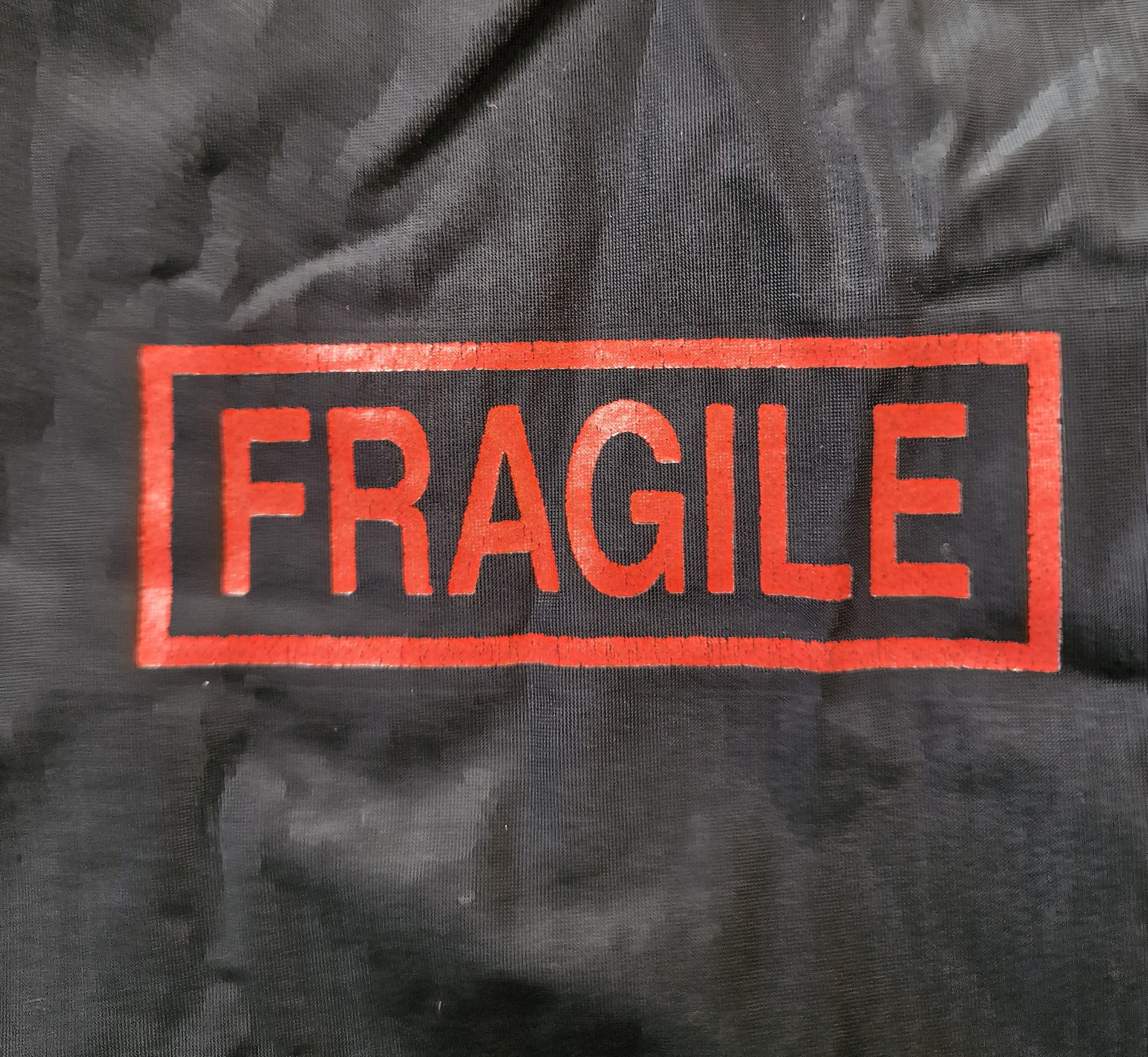 Jean Paul Gaultier Fragile Perfume Transparent Vintage 90s T-shirt Tee Top For Sale 1