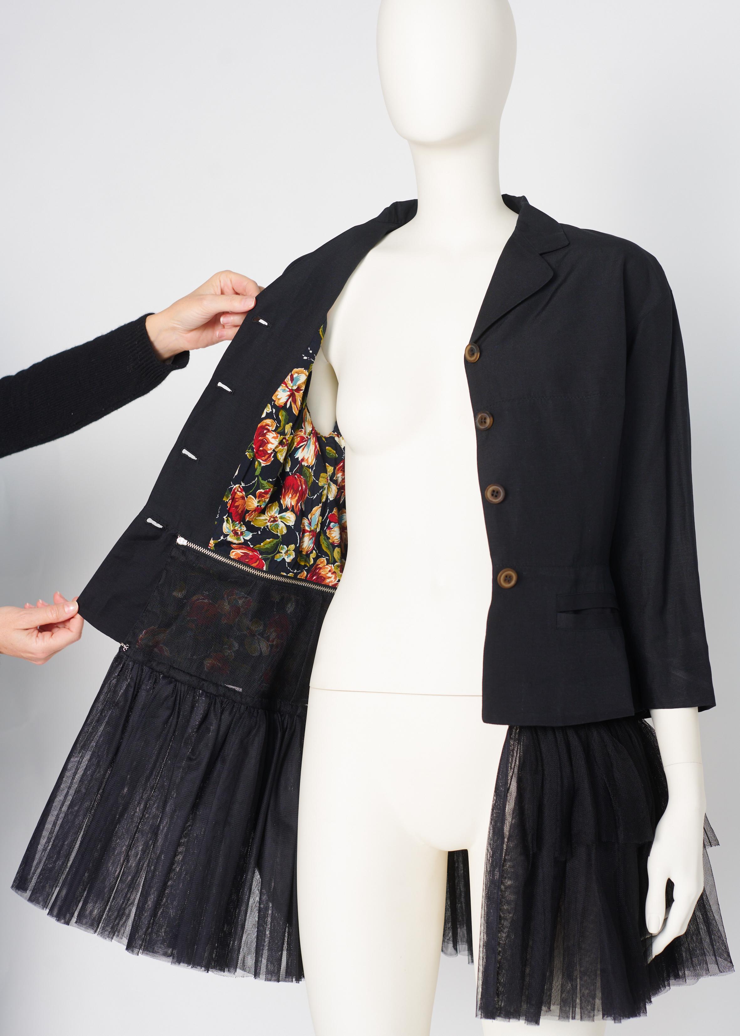 Jean Paul Gaultier Runway Frilly Tutu Blazer Jacket or Mini Dress, SS1991 For Sale 9