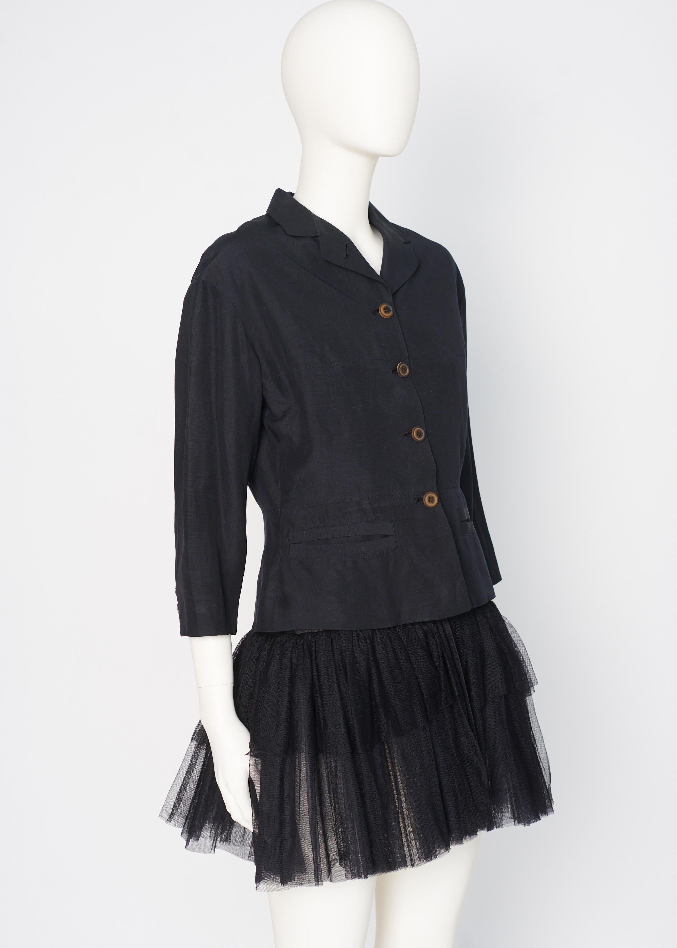 Jean Paul Gaultier Runway Frilly Tutu Blazer Jacket or Mini Dress, SS1991 For Sale 1