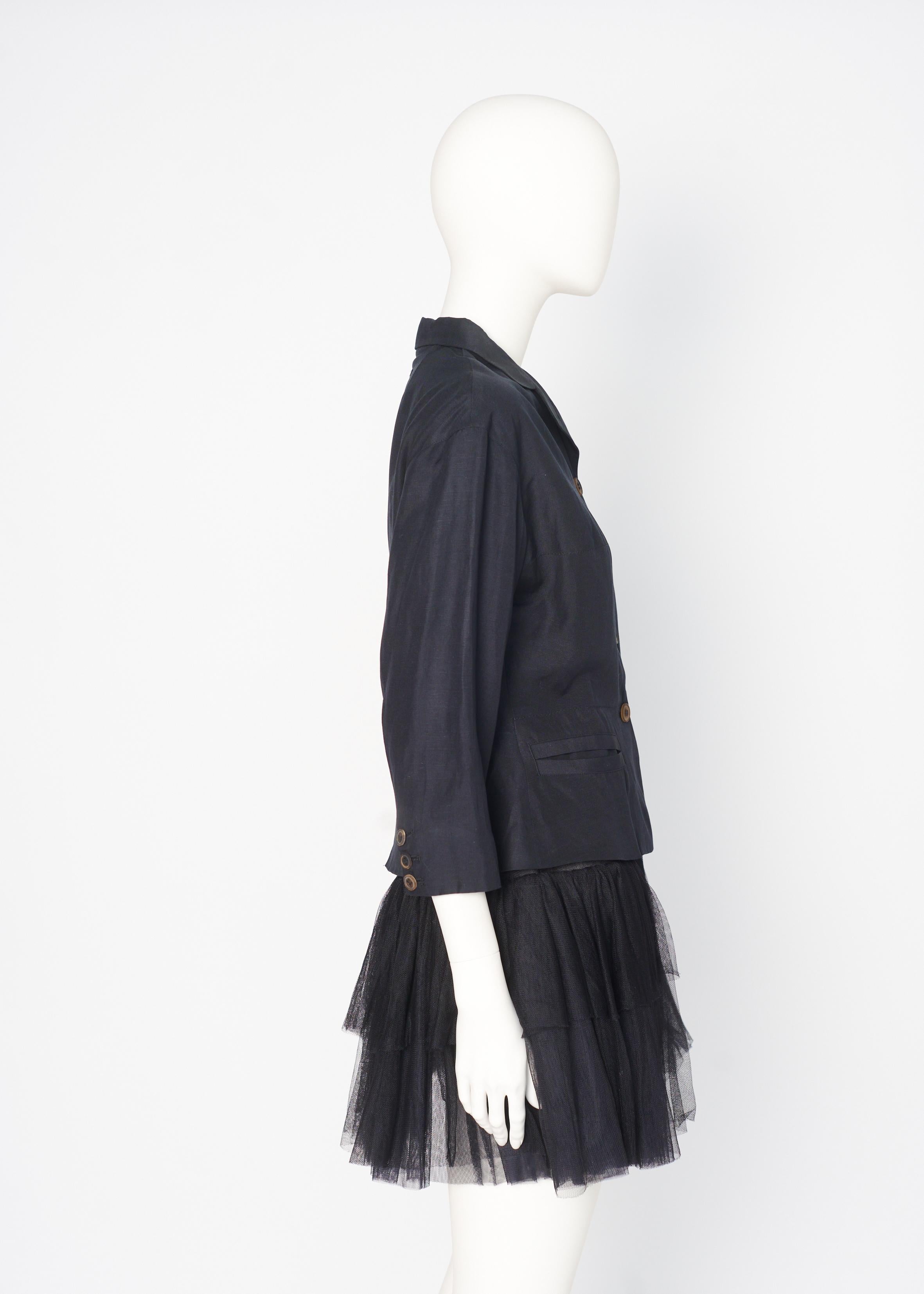 Jean Paul Gaultier Runway Frilly Tutu Blazer Jacket or Mini Dress, SS1991 For Sale 2