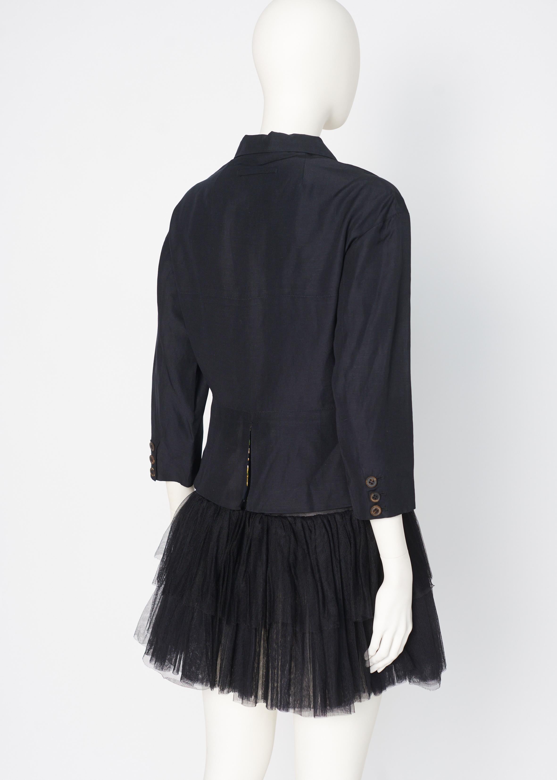 Jean Paul Gaultier Runway Frilly Tutu Blazer Jacket or Mini Dress, SS1991 For Sale 3