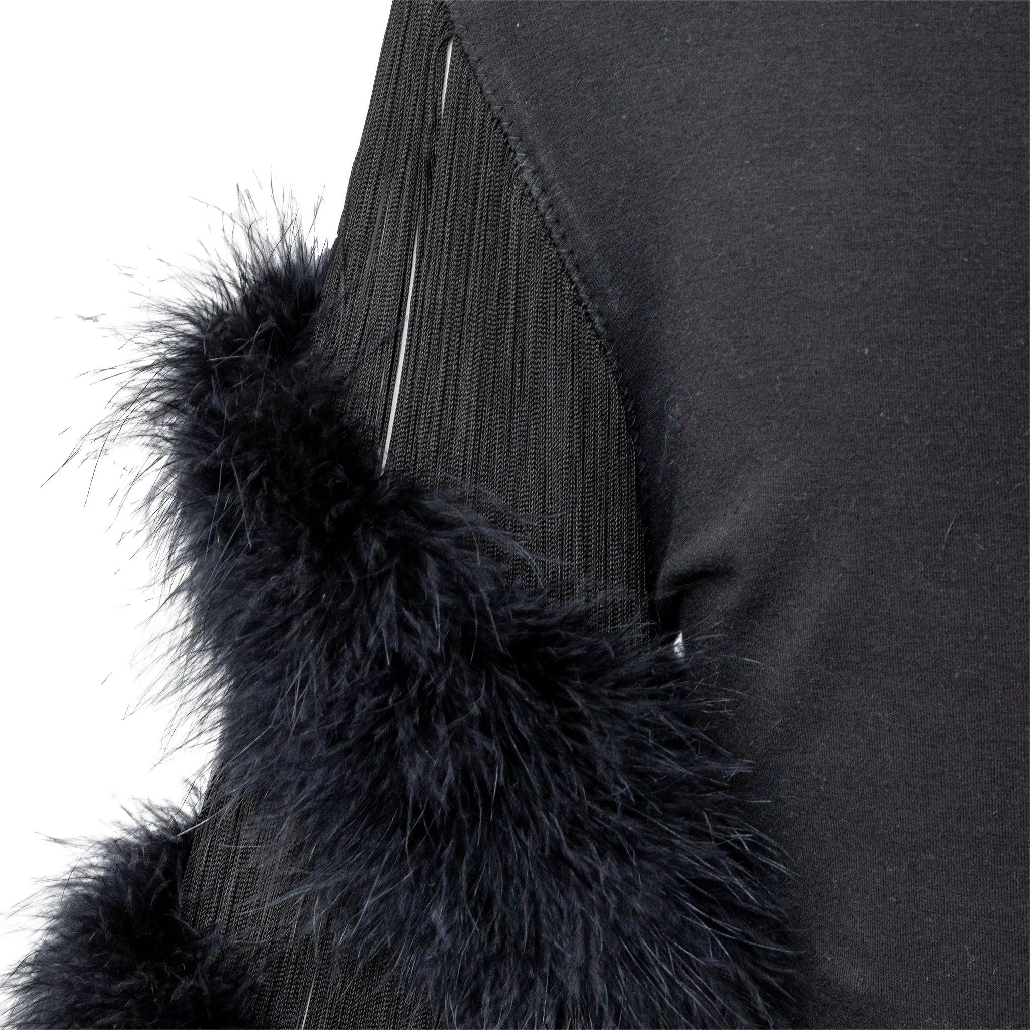 Women's Jean Paul Gaultier Fur and Fringe Sleeve Dress - '90s For Sale