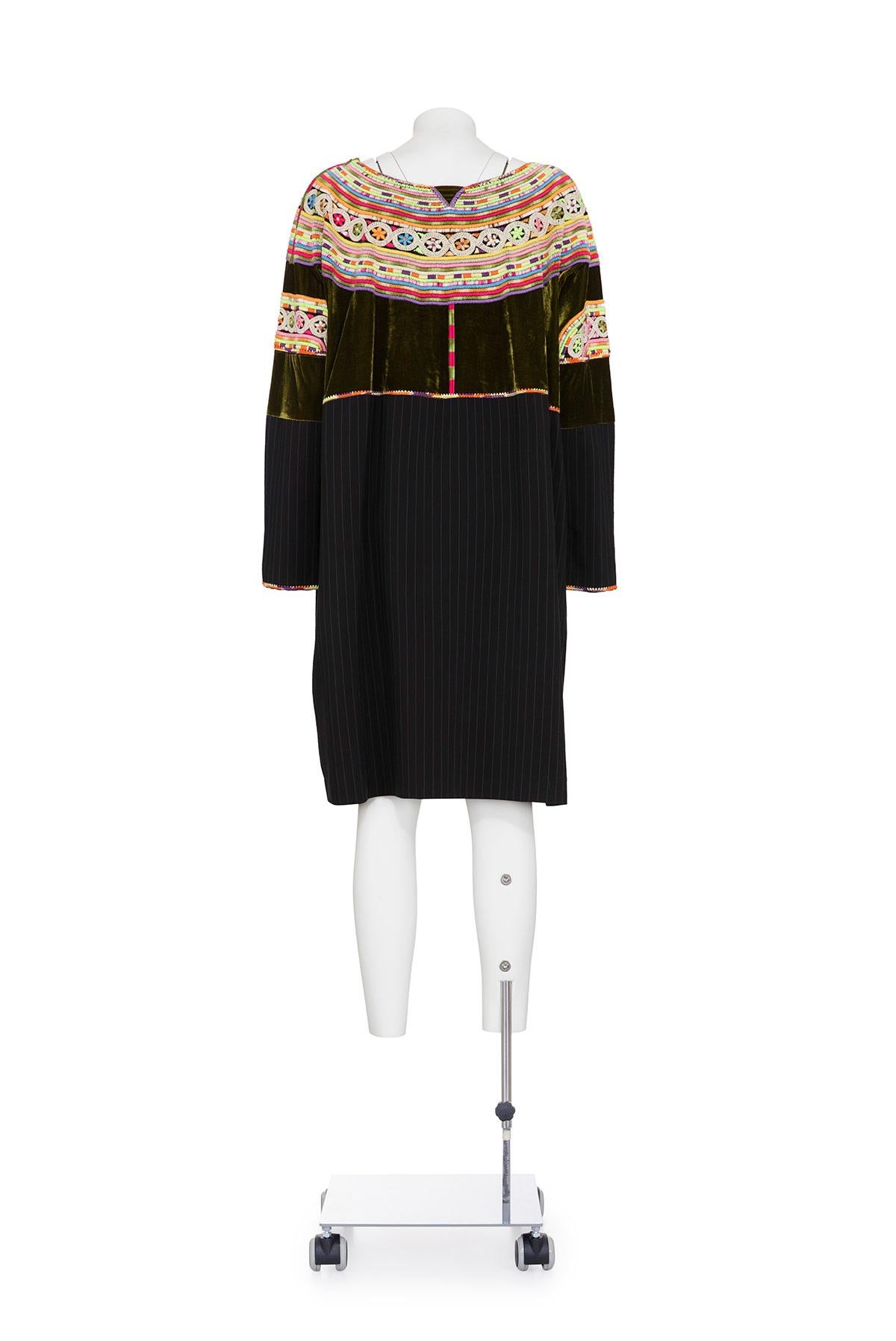 JEAN PAUL GAULTIER FW 10 Tunic with Multicolor Embroidery In New Condition In Milano, MILANO