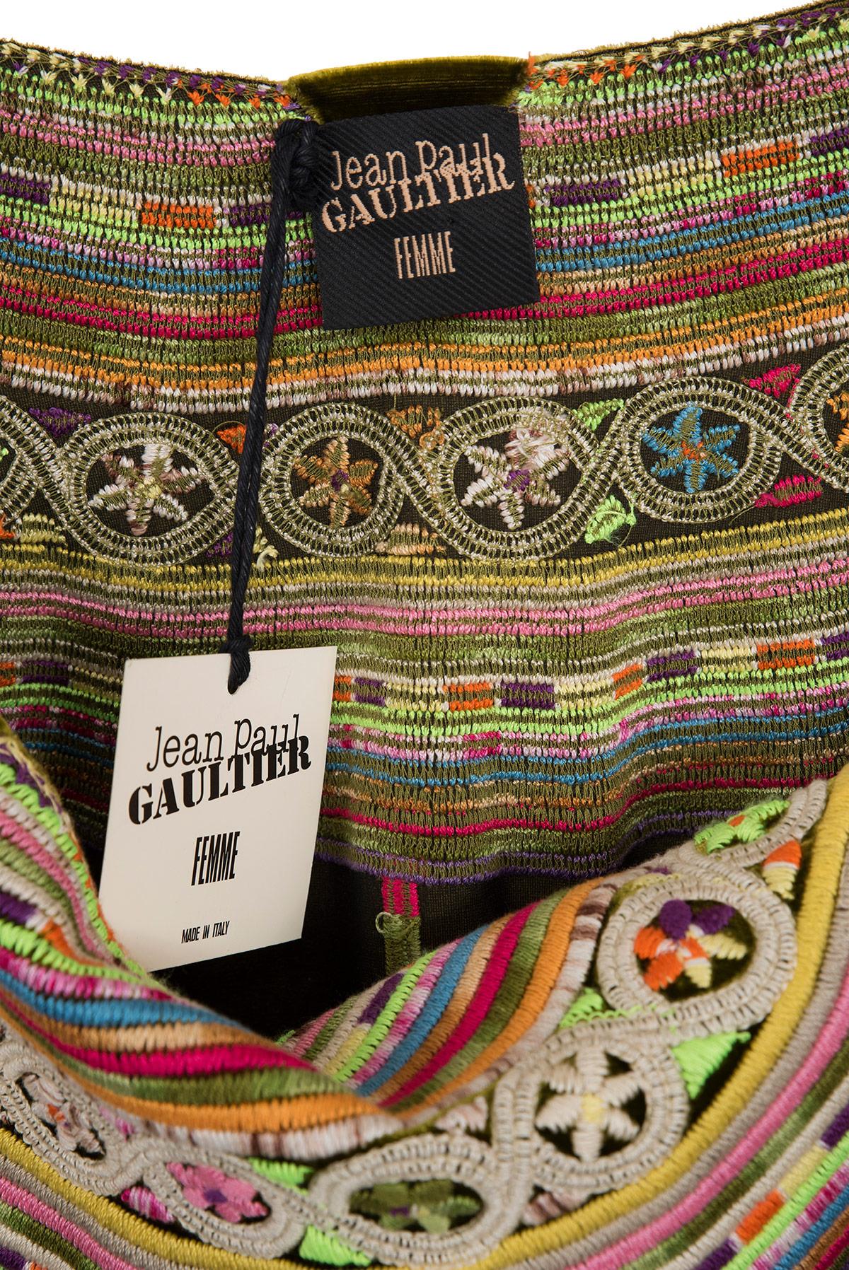 Women's or Men's JEAN PAUL GAULTIER FW 10 Tunic with Multicolor Embroidery
