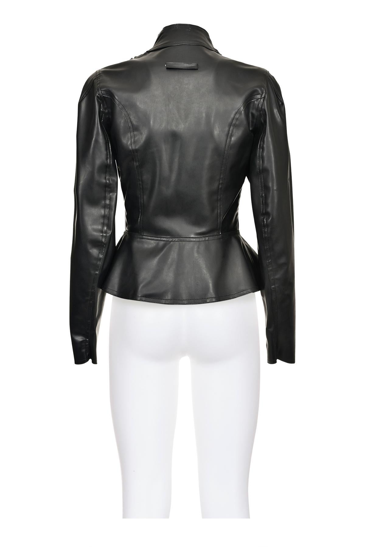 JEAN PAUL GAULTIER  FW 95 Fake Leather Bustier Jacket In Excellent Condition For Sale In Milano, MILANO