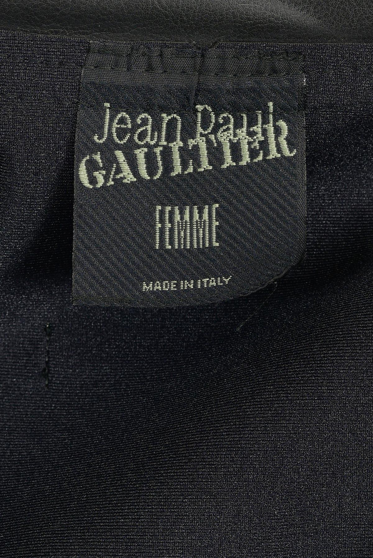Women's or Men's JEAN PAUL GAULTIER  FW 95 Fake Leather Bustier Jacket For Sale