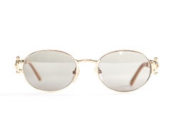 JEAN PAUL GAULTIER Gold Steampunk Sunglasses