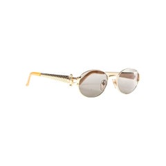 JEAN PAUL GAULTIER Gold Steampunk Sunglasses