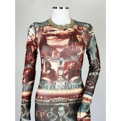 Jean Paul Gaultier Graphic Mesh Dress, c. Début des années 2000