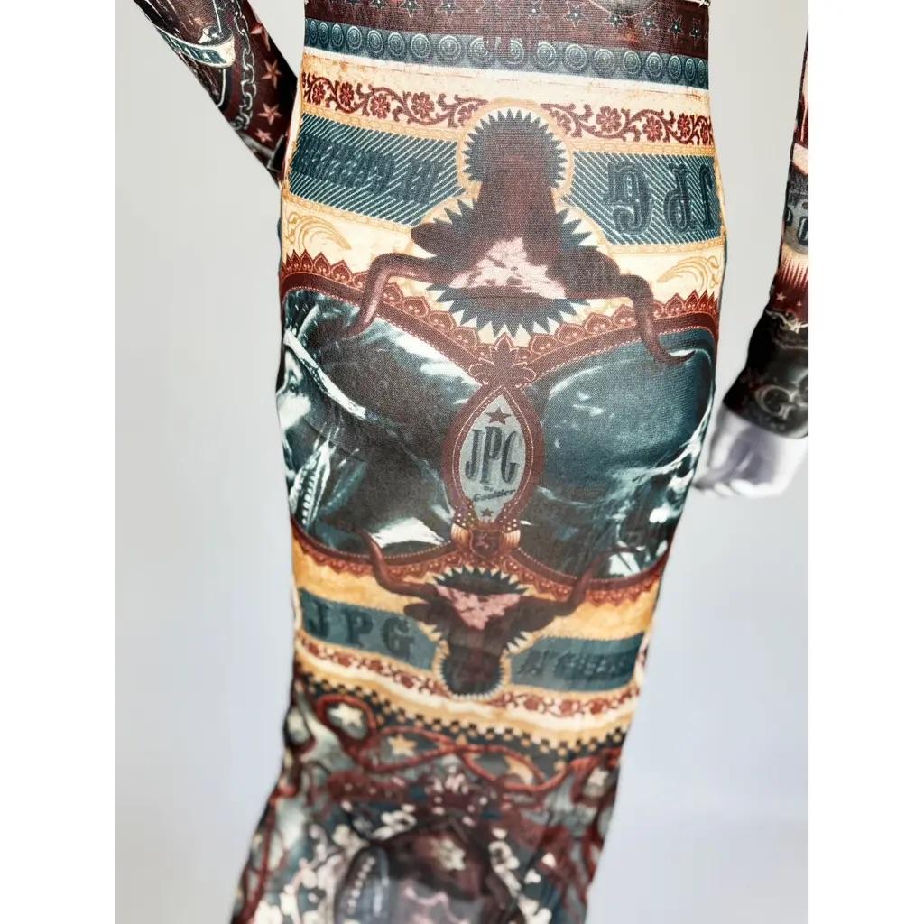 Jean Paul Gaultier Grafisches Netzkleid, c. Frühes 21. Jhdt. im Angebot 2