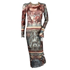 Jean Paul Gaultier Graphic Mesh Dress, c. Début des années 2000