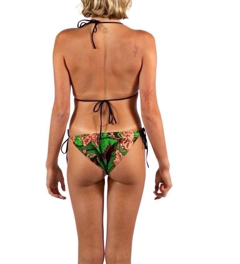 Women's Jean Paul Gaultier Green & Black Swimsuit For Sale