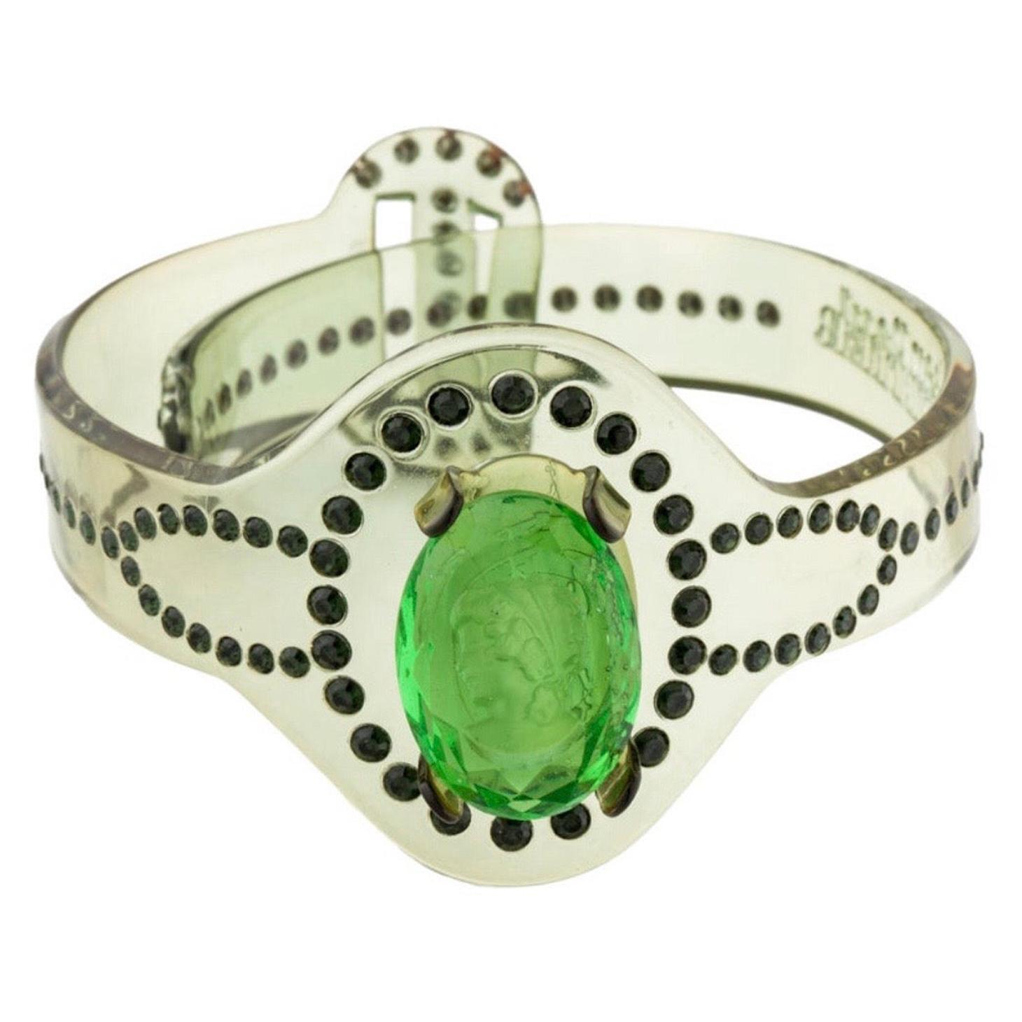 Jean-Paul Gaultier Green Intaglio Bracelet For Sale