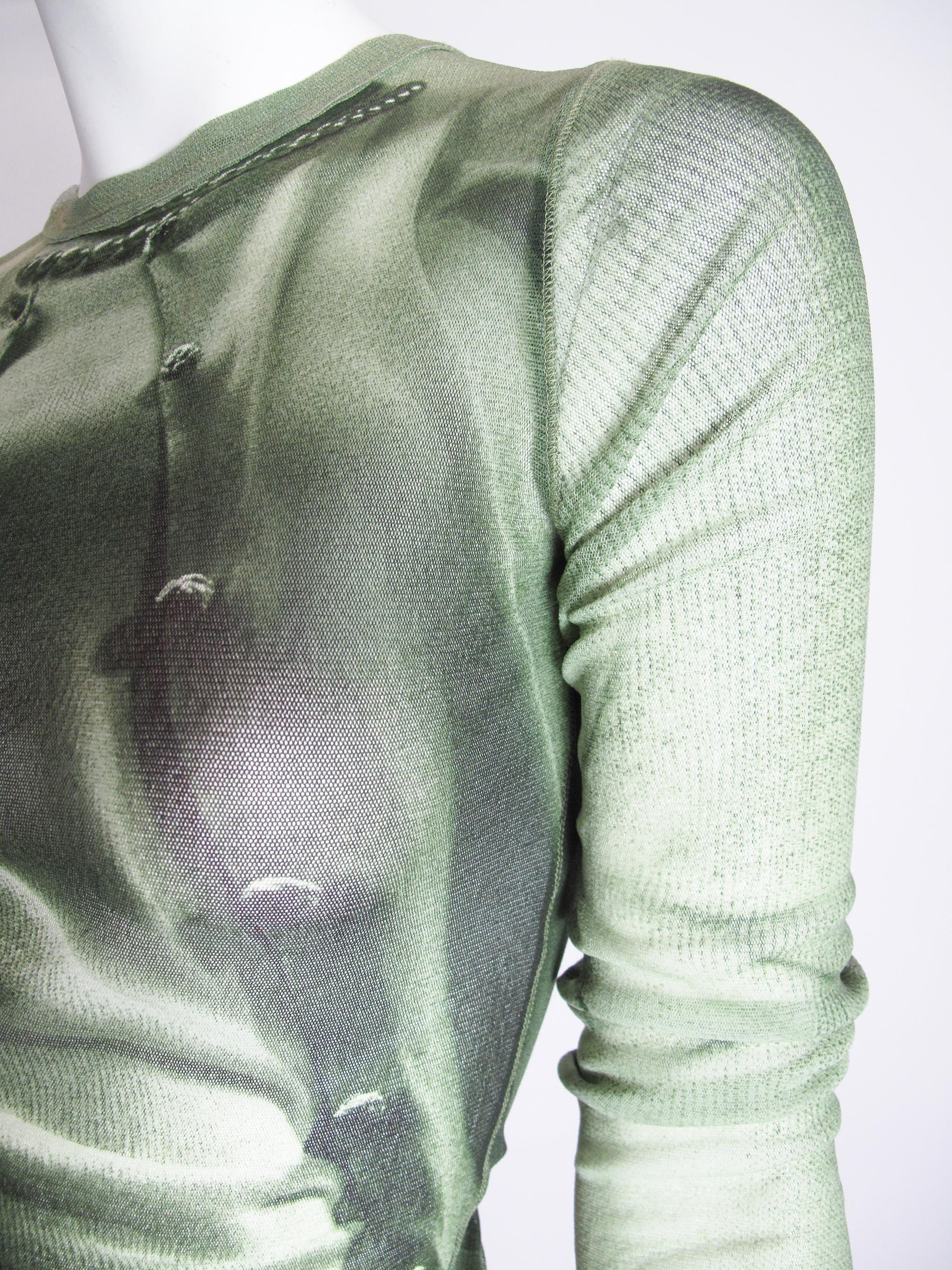 jean paul gaultier green top