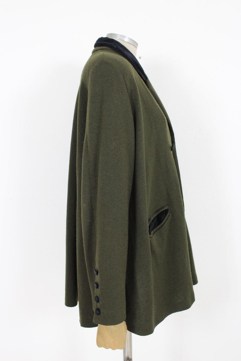 Jean Paul Gaultier Green Wool Vintage Jacket In Good Condition For Sale In Brindisi, Bt