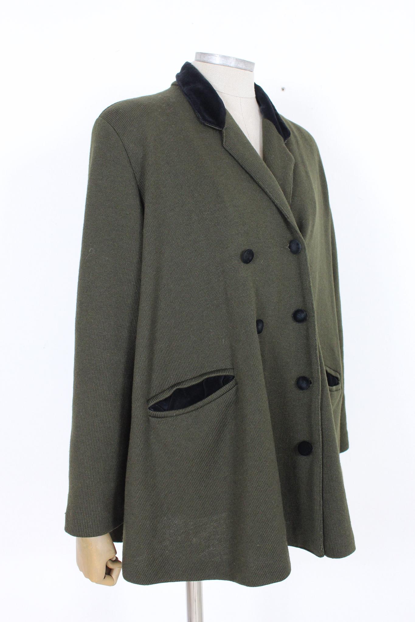 Jean Paul Gaultier Green Wool Vintage Jacket In Good Condition For Sale In Brindisi, Bt