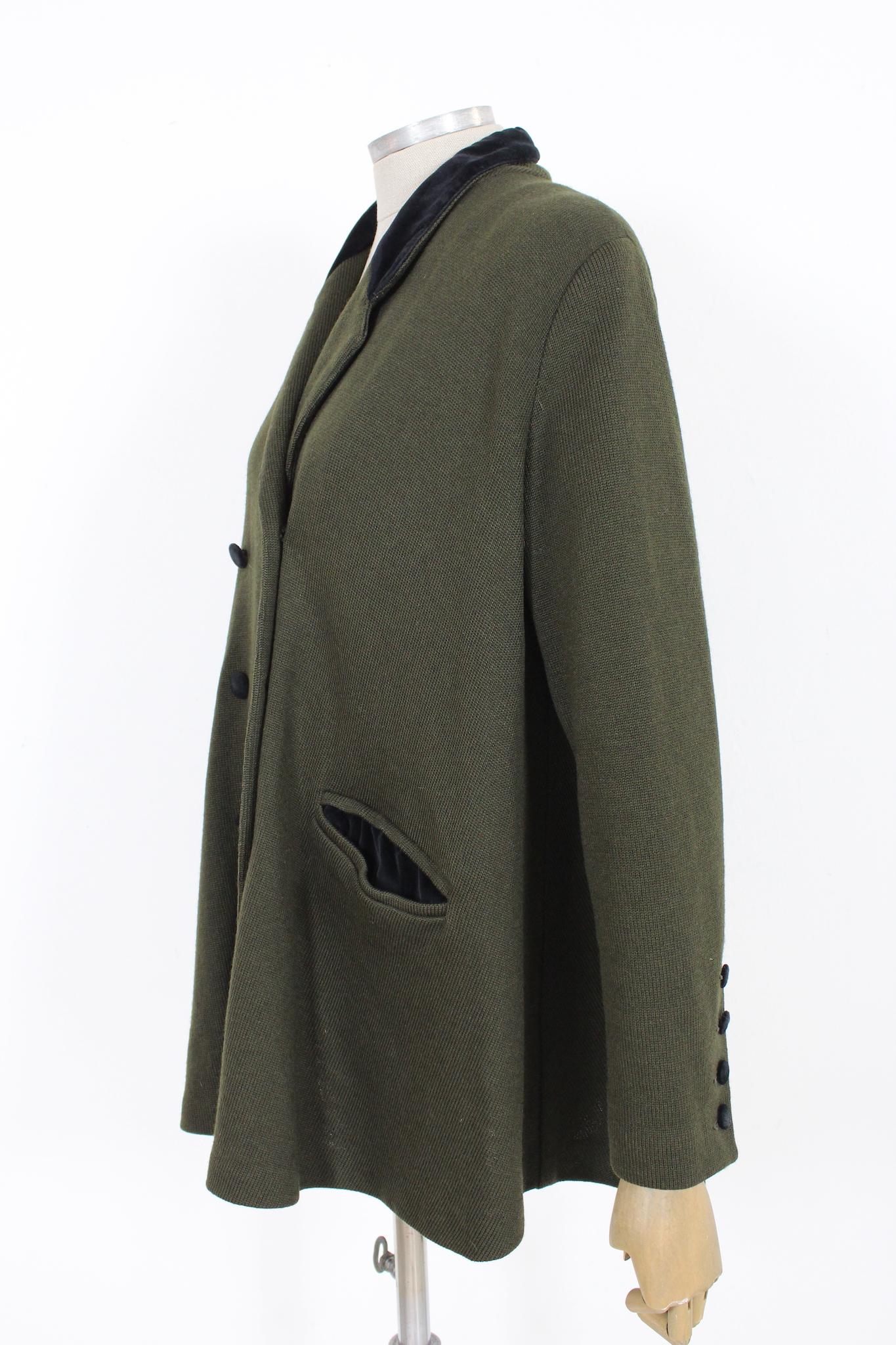 Women's Jean Paul Gaultier Green Wool Vintage Jacket For Sale