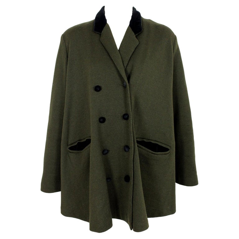 Jean Paul Gaultier Green Wool Vintage Jacket For Sale
