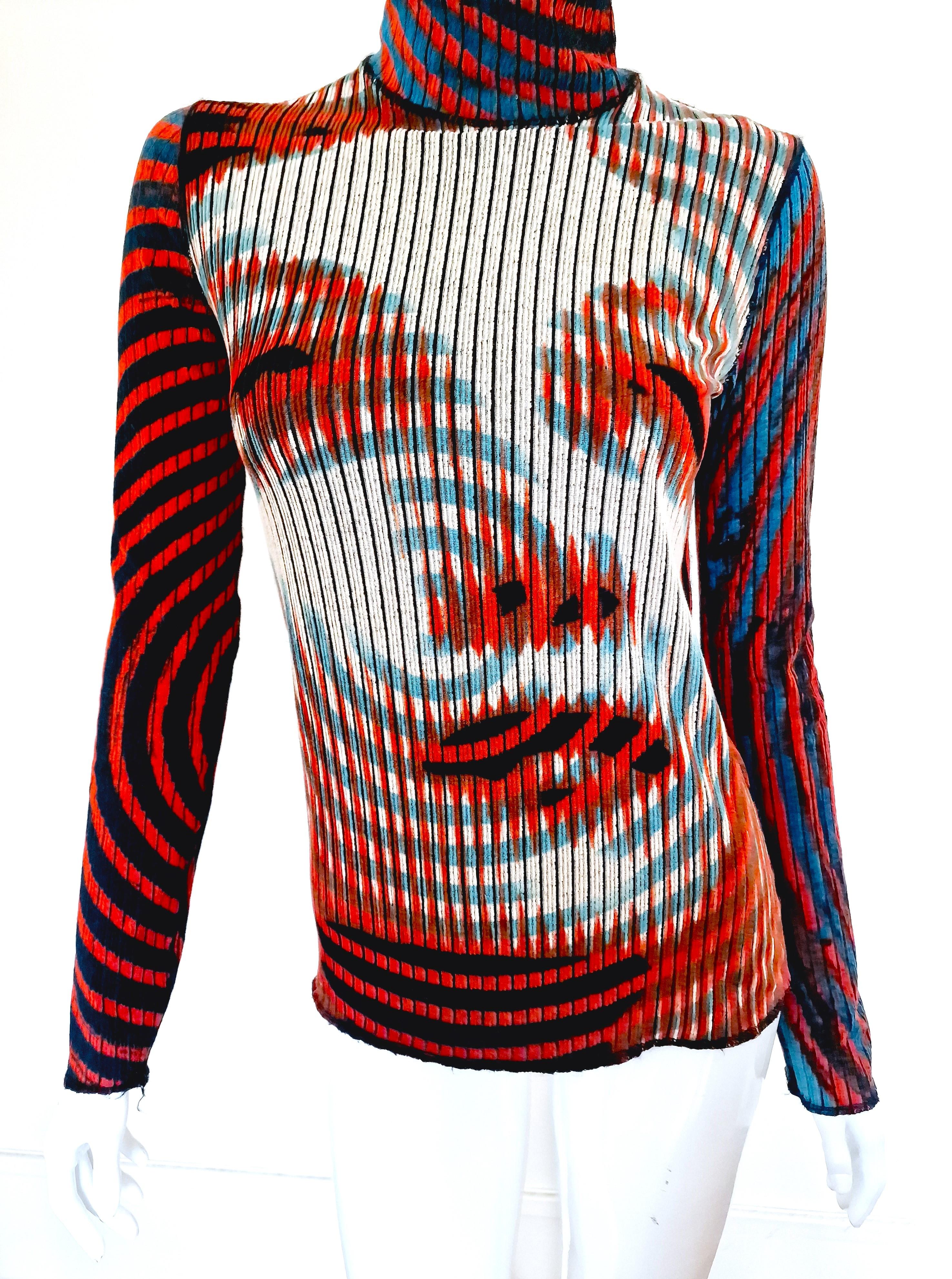Jean Paul Gaultier Greta Garbo F/W 2001 Face Psychedelic Jean Paul Gaultier Greta Garbo F/W 2001 Face Psychedelic