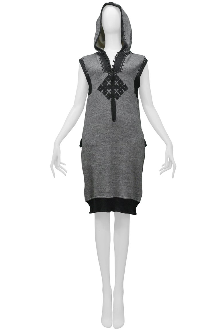 slim fit dress slacks Grey Hooded Sweater Midi Dress