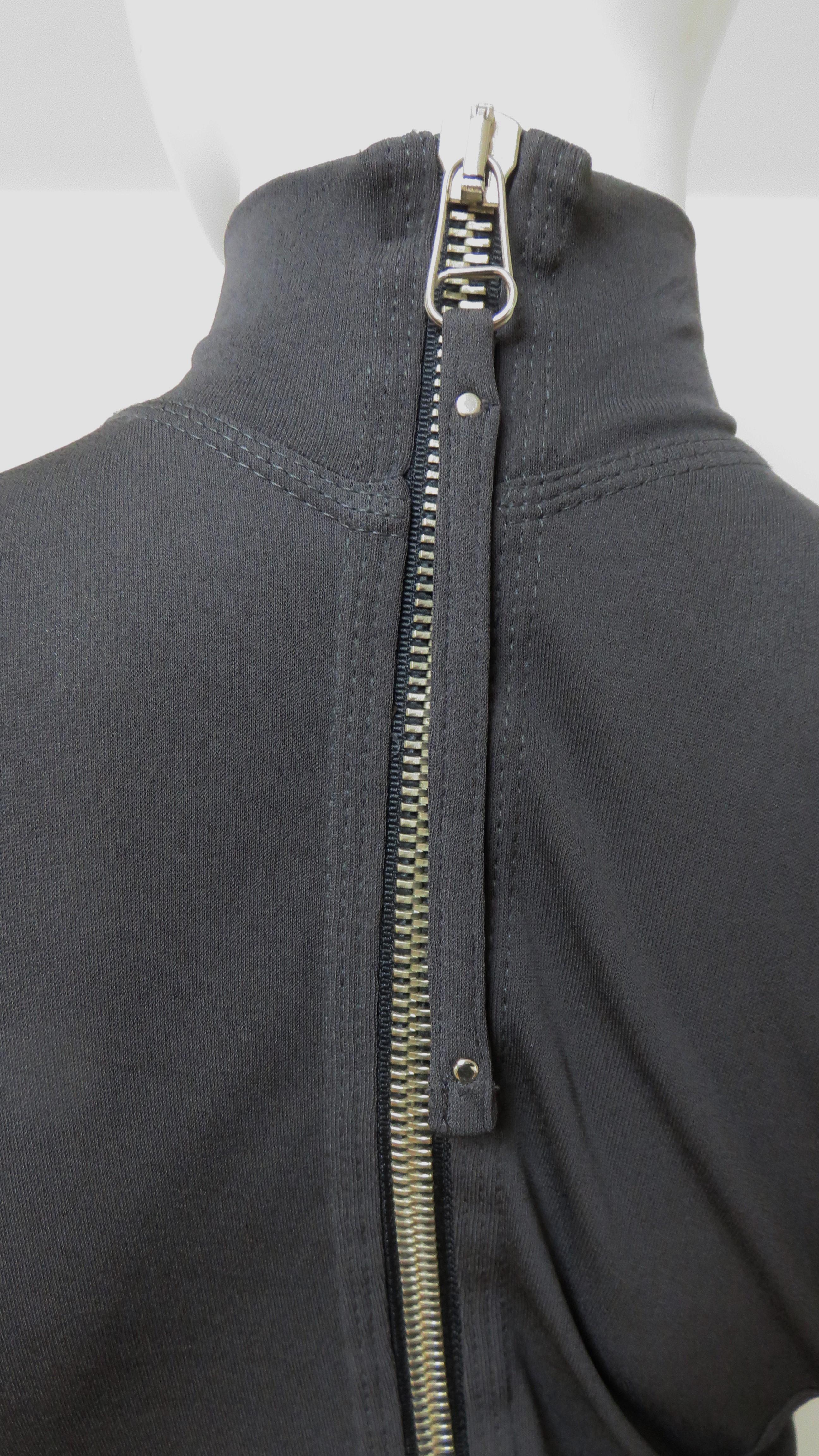 Jean Paul Gaultier Grey Zipper Dress 1990s 7