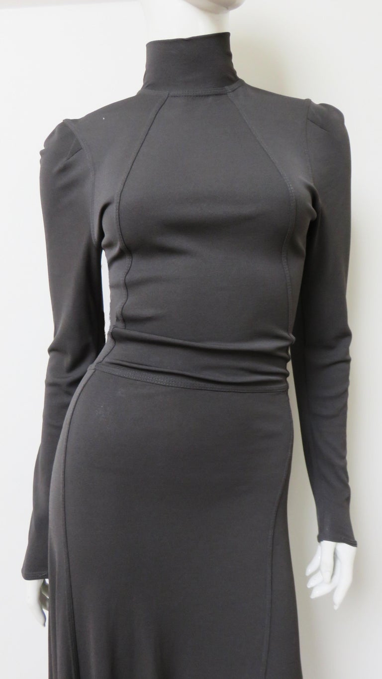 slim fit dress slacks 2PCS 1940s Colorblock Pink Blouse & Gray Dress