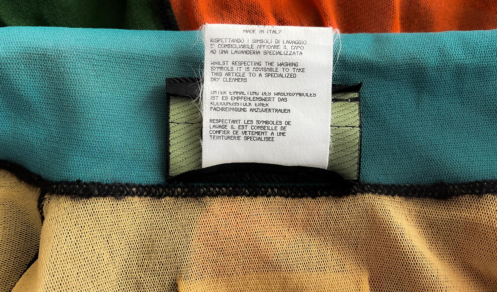 Jean Paul Gaultier Harlequin Colorblock Mondrian Mesh Shirt Blouse Top For Sale 2