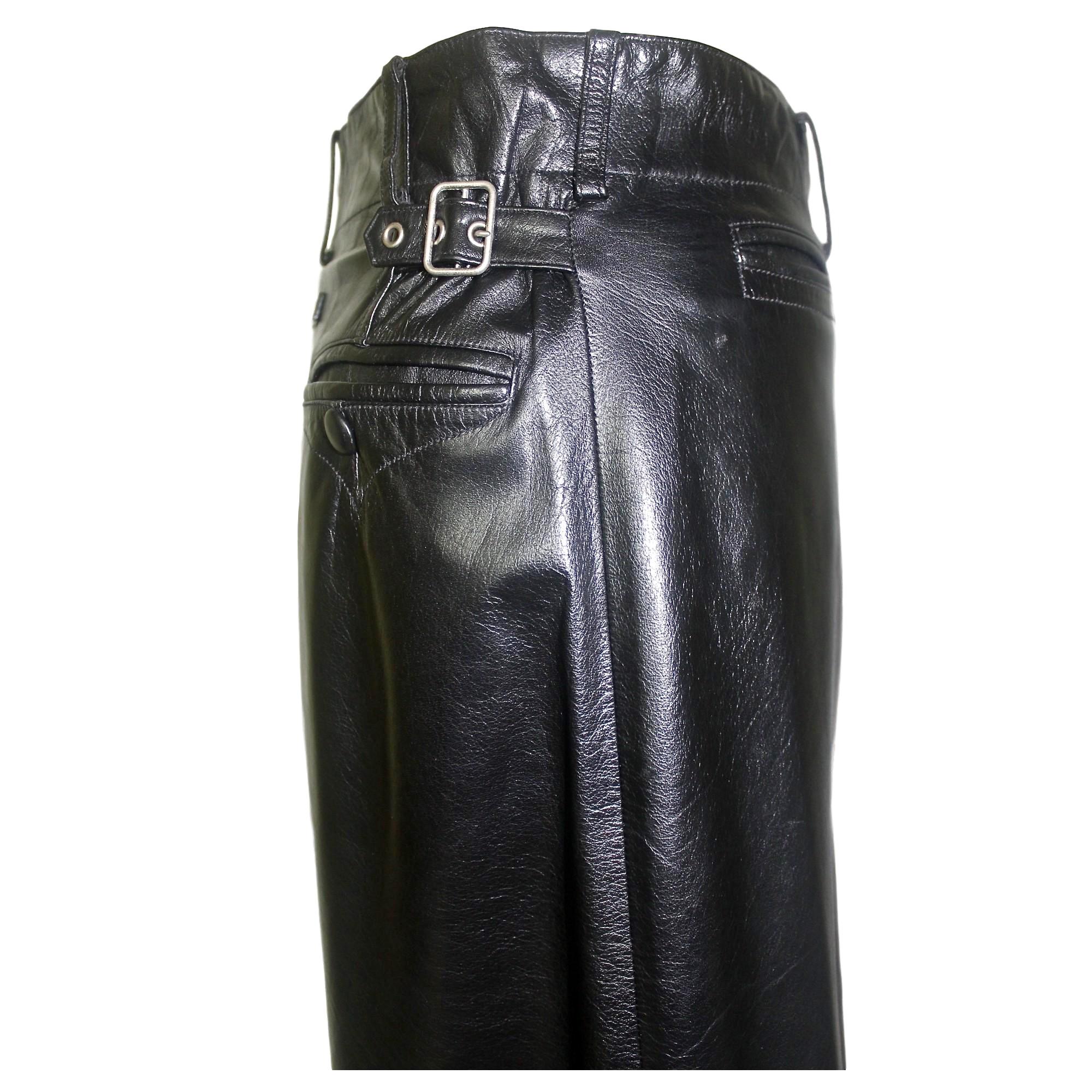 Jean Paul Gaultier Homme 1990s Leather 'Men in Skirts' Full Length 5