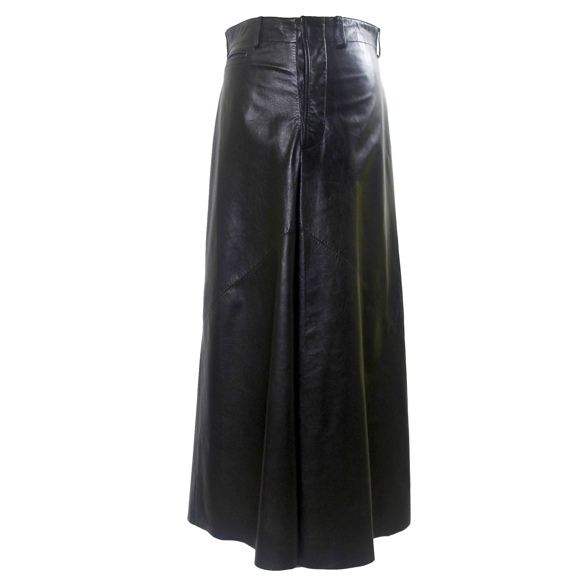 Jean Paul Gaultier Homme 1990s Leather 'Men in Skirts' Full Length 6