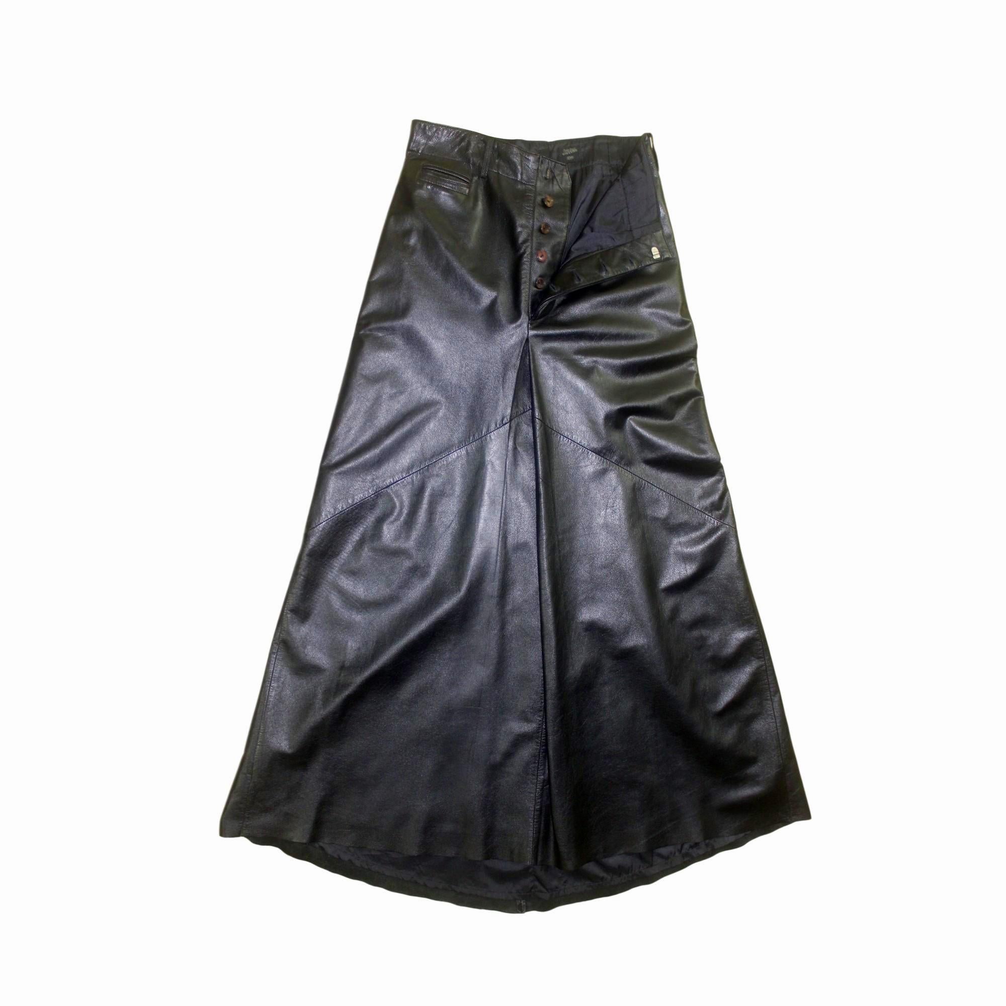Jean Paul Gaultier Homme 1990s Leather 'Men in Skirts' Full Length 8