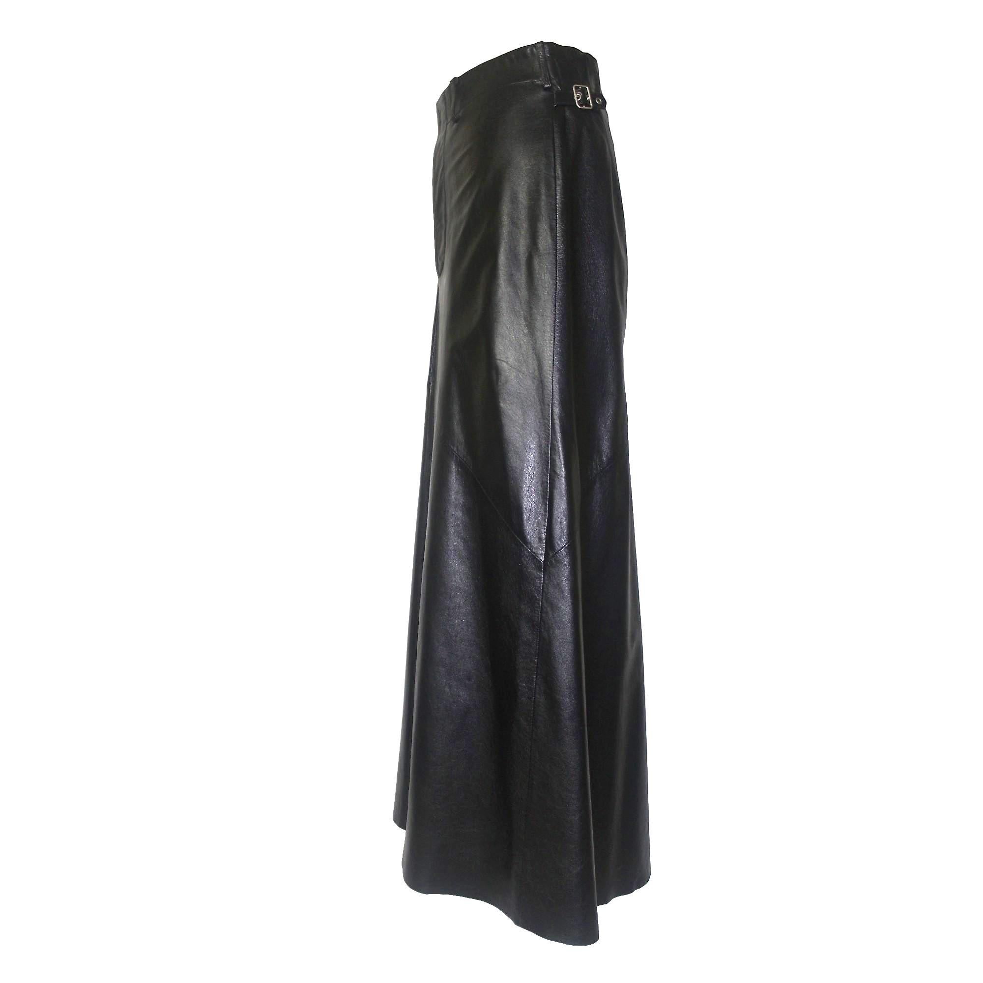 Jean Paul Gaultier Homme 1990s Leather 'Men in Skirts' Full Length In Good Condition In Bath, GB