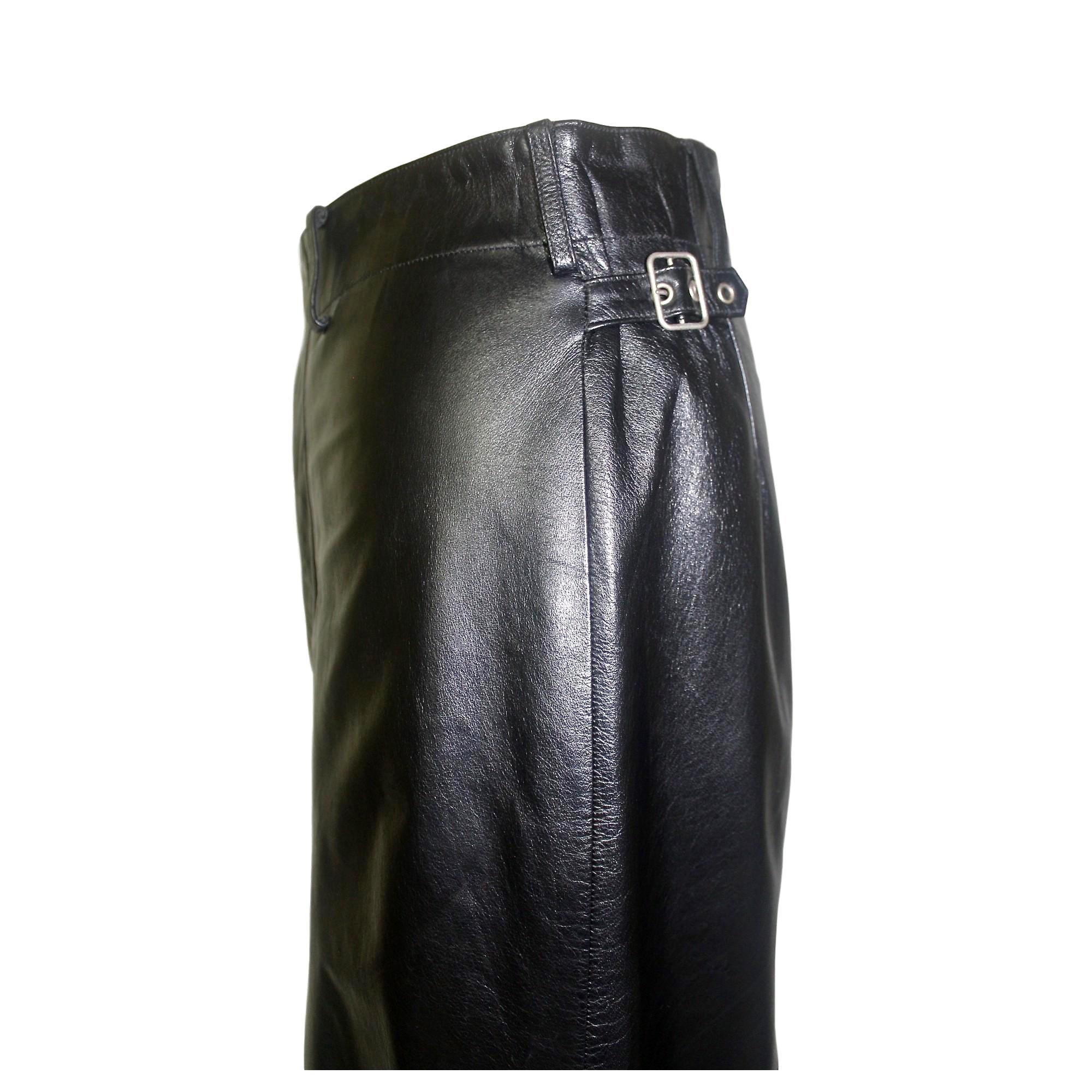 Women's or Men's Jean Paul Gaultier Homme 1990s Leather 'Men in Skirts' Full Length